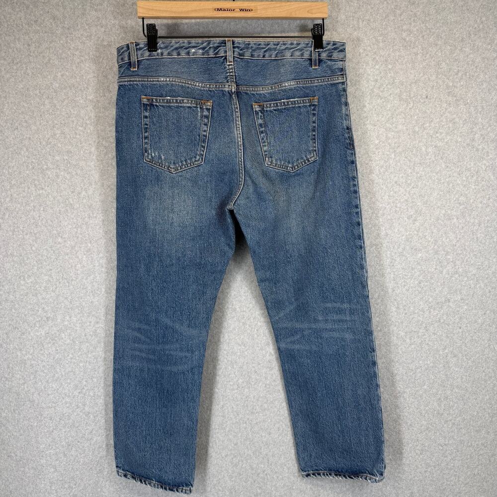 ACNE STUDIOS Pop Betty Jeans Women's EU 40 US 30 Blue 100% Cotton Distressed - Picture 2 of 13